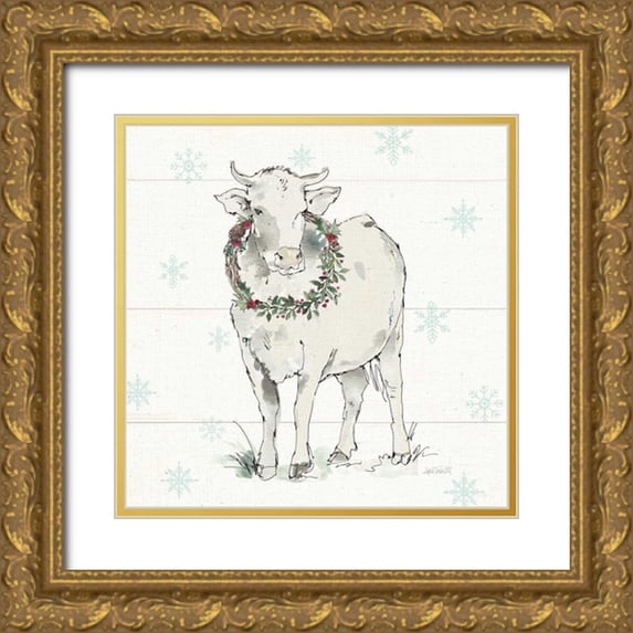 Tavoletti, Anne 26x26 Gold Ornate Wood Framed with Double Matting Museum Art Print Titled - Modern Farmhouse X Christmas Sq
