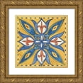 thumbnail image 1 of Tavoletti, Anne 26x26 Gold Ornate Wood Framed with Double Matting Museum Art Print Titled - Tuscan Sun Tiles II Color Talavera, 1 of 4
