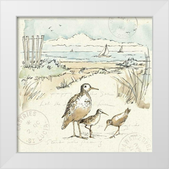 Tavoletti, Anne 26x26 White Modern Wood Framed Museum Art Print Titled - Coastal Breeze X