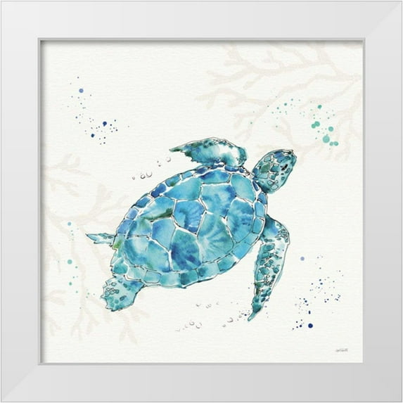 Tavoletti, Anne 26x26 White Modern Wood Framed Museum Art Print Titled - Deep Sea IV No Words