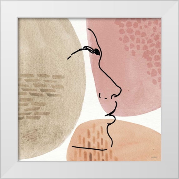 Tavoletti, Anne 26x26 White Modern Wood Framed Museum Art Print Titled - Soft Figures VIII