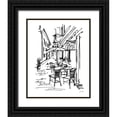 thumbnail image 1 of Tavoletti, Anne 26x32 Black Ornate Wood Framed with Double Matting Museum Art Print Titled - Cafe Sketch II, 1 of 4