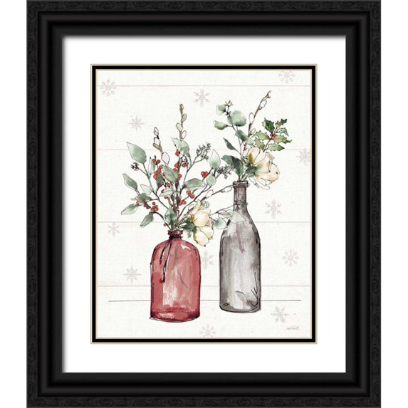 Tavoletti, Anne 26x32 Black Ornate Wood Framed with Double Matting Museum Art Print Titled - Modern Farmhouse II Christmas Dark