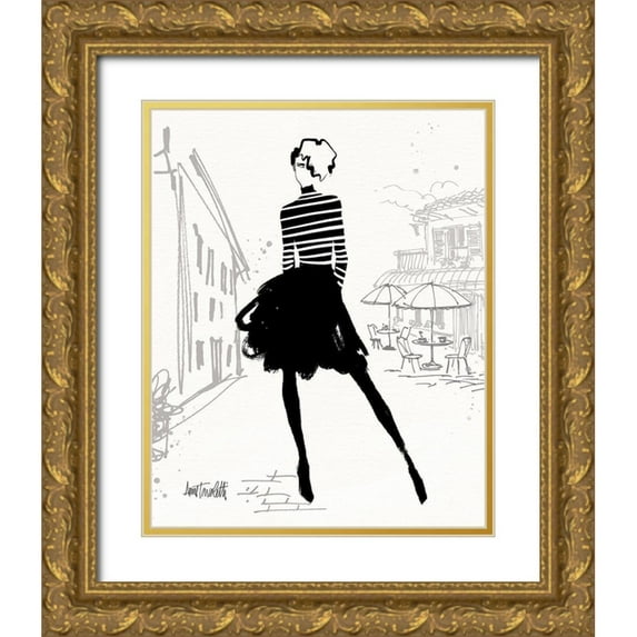 Tavoletti, Anne 26x32 Gold Ornate Wood Framed with Double Matting Museum Art Print Titled - City Style Sketches VII