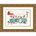 thumbnail image 1 of Tavoletti, Anne 32x23 Gold Ornate Wood Framed with Double Matting Museum Art Print Titled - Down on the Farm I No Words, 1 of 4