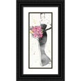 thumbnail image 1 of Tavoletti, Anne 8x14 Black Ornate Wood Framed with Double Matting Museum Art Print Titled - Floral Fashion III, 1 of 4