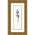 thumbnail image 1 of Tavoletti, Anne 9x18 Gold Ornate Wood Framed with Double Matting Museum Art Print Titled - Purple Flair II, 1 of 4