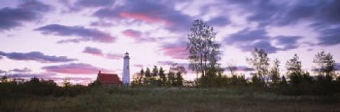 Tawas Point Lighthouse Lake Huron Michigan Canvas Art - Panoramic Images (37 x 12)
