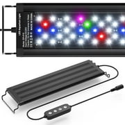 Tawatiler 10W LED Aquarium Light,Fish Tank Light with Extendable Bracket and Timer Auto On/Off, Adjustable Brightness & DIY Mode,3 Colors for Planted Tank