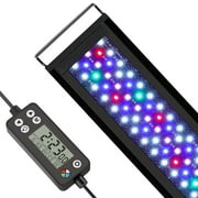 Tawatiler 14W Auto On Off LED Aquarium Light,Full Spectrum Fish Tank Light with LCD Monitor,24/7 Lighting Cycle,7 Colors,Adjustable Timer,IP68 Waterproof,3 Modes for 12"-18" Freshwater Planted Tank