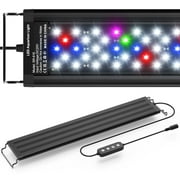 Tawatiler 14W LED Aquarium Light,Fish Tank Light with Extendable Bracket and Timer Auto On/Off, Adjustable Brightness & DIY Mode,3 Colors for Planted Tank