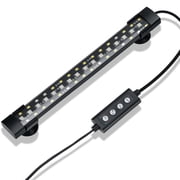 Tawatiler 24/7 Mode Submersible Aquarium LED Light, 6W Full Spectrum Hidden Fish Tank Light with 3 Rows Beads 7 Colors Auto on Off Sunrise-Daylight-Moonlight, Adjustable Timer Brightness