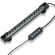 Tawatiler 24/7 Mode Submersible Aquarium LED Light, 8W Full Spectrum Hidden Fish Tank Light with 3 Rows Beads 7 Colors Auto on Off Sunrise-Daylight-Moonlight, Adjustable Timer Brightness