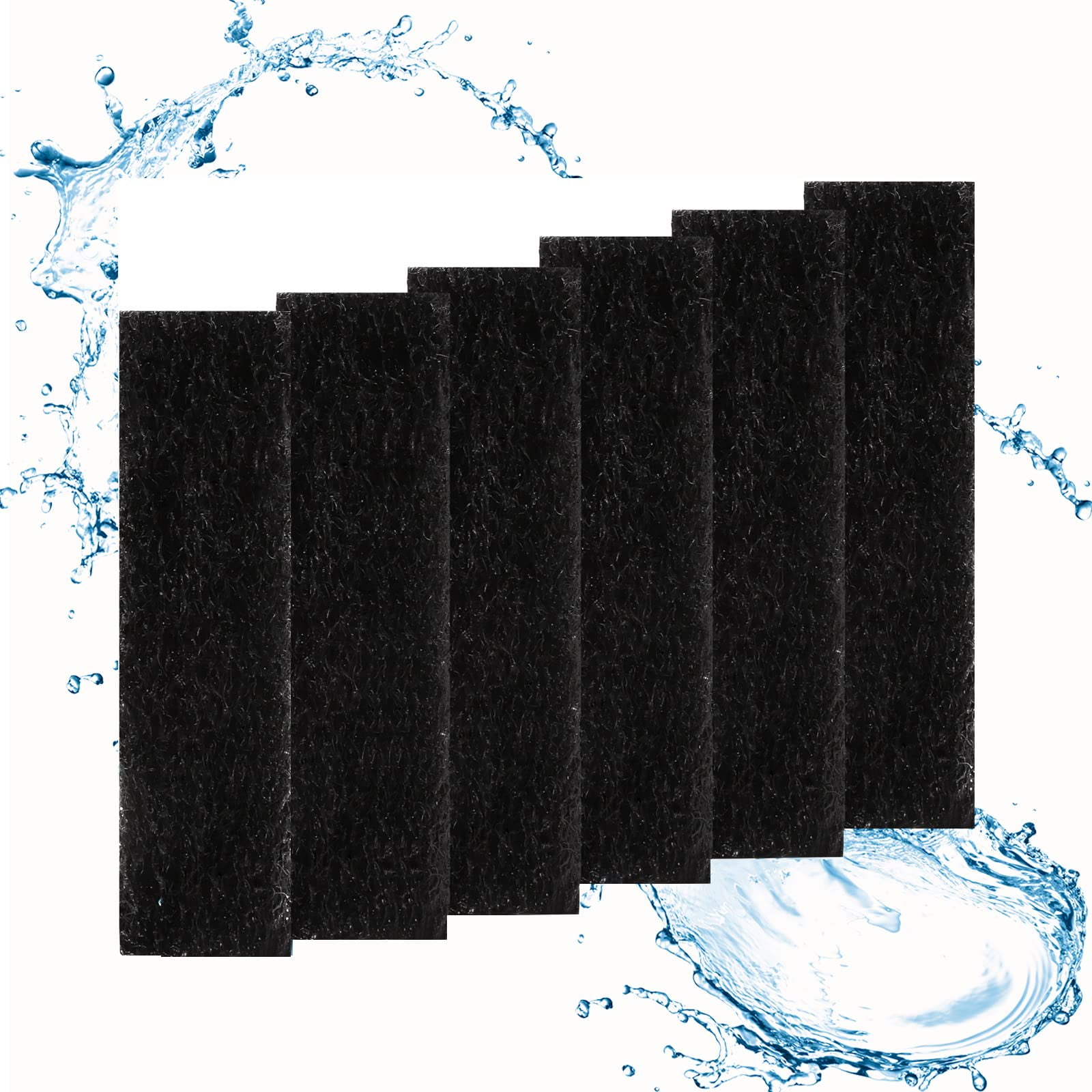 LTWHOME Filterschwämme Für Fluval FX5 – 6 Stück, 165 X 18 Mm, Biologische Filterung Für Süß-/Meerwasser