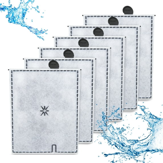 Tawatiler 6 Packs Large Filter Cartridges for Aqueon QuietFlow Power Filter Size 20,30,50,75 & E Internal Power Filter Size 40 & Canister Filter Size 200/300/400 & Zilla Large Filter