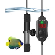 Tawatiler Aquarium Heater 100W, Submersible Fish Tank Heater Super Short Aquarium Heater with LED Digital Display Thermostat for Freshwater and Saltwater Tank 1