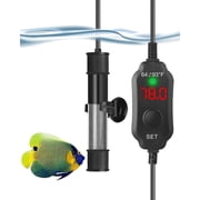 Tawatiler Aquarium Heater 25W, Submersible Fish Tank Heater Super Short Aquarium Heater with LED Digital Display Thermostat for Freshwater and Saltwater Tank 3-5 Gallons