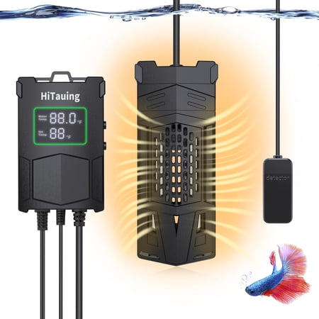 Tawatiler Aquarium Heater 300W/500W/800W/1000W,Fish Tank Heater with Smart IC Chip & PID System Controller,Independent Temp Sensing Probe, Accurate Temp Control Heater for Saltwater and Freshwater