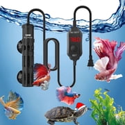 Tawatiler Aquarium Heaters, 100W Fish Tank Heaters with LED Digital Display, Adjustable Submersible Water Heaters with Over-Temperature Protection & Automatic Power-Off for 75-120 Gallon Fish Tanks