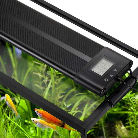 Tawatiler Auto On Off 18-24 Inch LED Aquarium Light Extendable Dimable 7 Colors Full Spectrum Light Fixture for Freshwater Planted Tank Build in Timer Sunrise Sunset