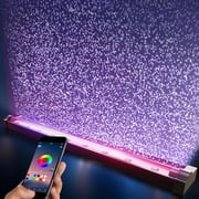 Tawatiler Submersible LED Aquarium Light with APP Remote Control, 19 inches Fish Tank Light with Air Bubble, 16 Million Colors, 12 Dynamic Effects, Music Sync, On/Off Date Timer Air Bubbler Light