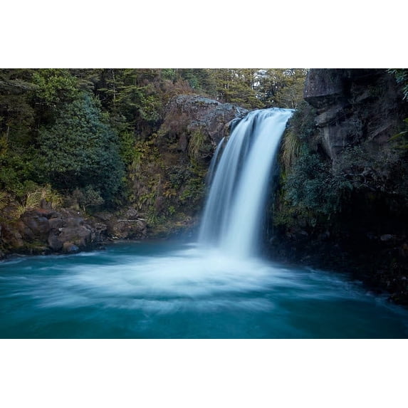 Tawhai Falls, Whakapapanui Stream, Tongariro National Park, Central Plateau, North Island, New Zealand Poster Print by David Wall (24 x 18) # AU03DWA0689