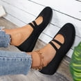 thumbnail image 1 of Tawop Black Shoes for Women Casual Comfort Flat Sneaker Round Toe Lightweight Breathable Soft Size 7.5, 1 of 5