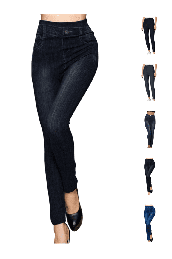 Black Pants Jeggings for Women High Rise Jeggings Strechy Jeans Style Pants Tight Slim Fit Womens Pants