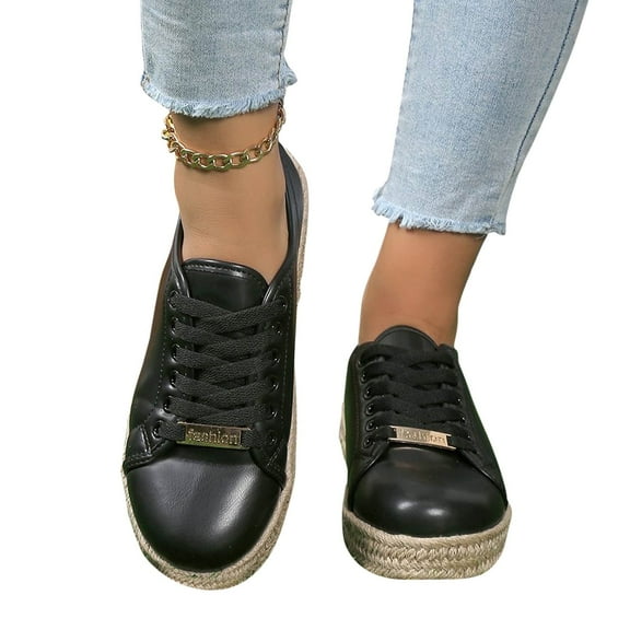 Tawop Shoes Women Casual Sneaker Lace-Up Lace Size 5.5