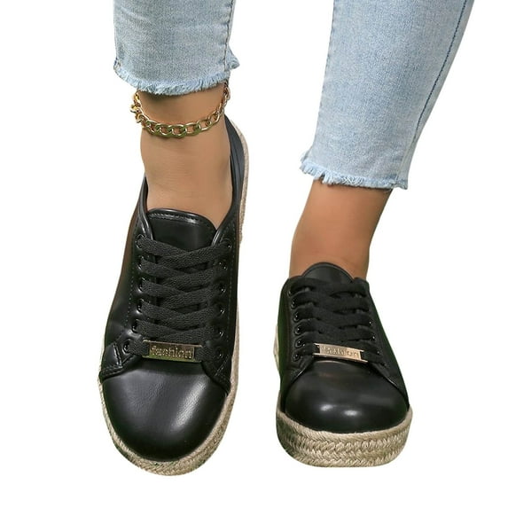 Tawop Shoes Women Casual Sneaker Lace-Up Lace Size 5.5