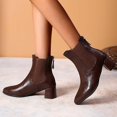 thumbnail image 1 of Tawop Boots for Women Chunky Low Heel Winter Pointy Toe Fall Boots, 1 of 6