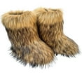 thumbnail image 1 of Tawop Boots for Women Mid-Calf Flats Fuzzy Outdoor Shoes Faux Fur Snow Boots, 1 of 2