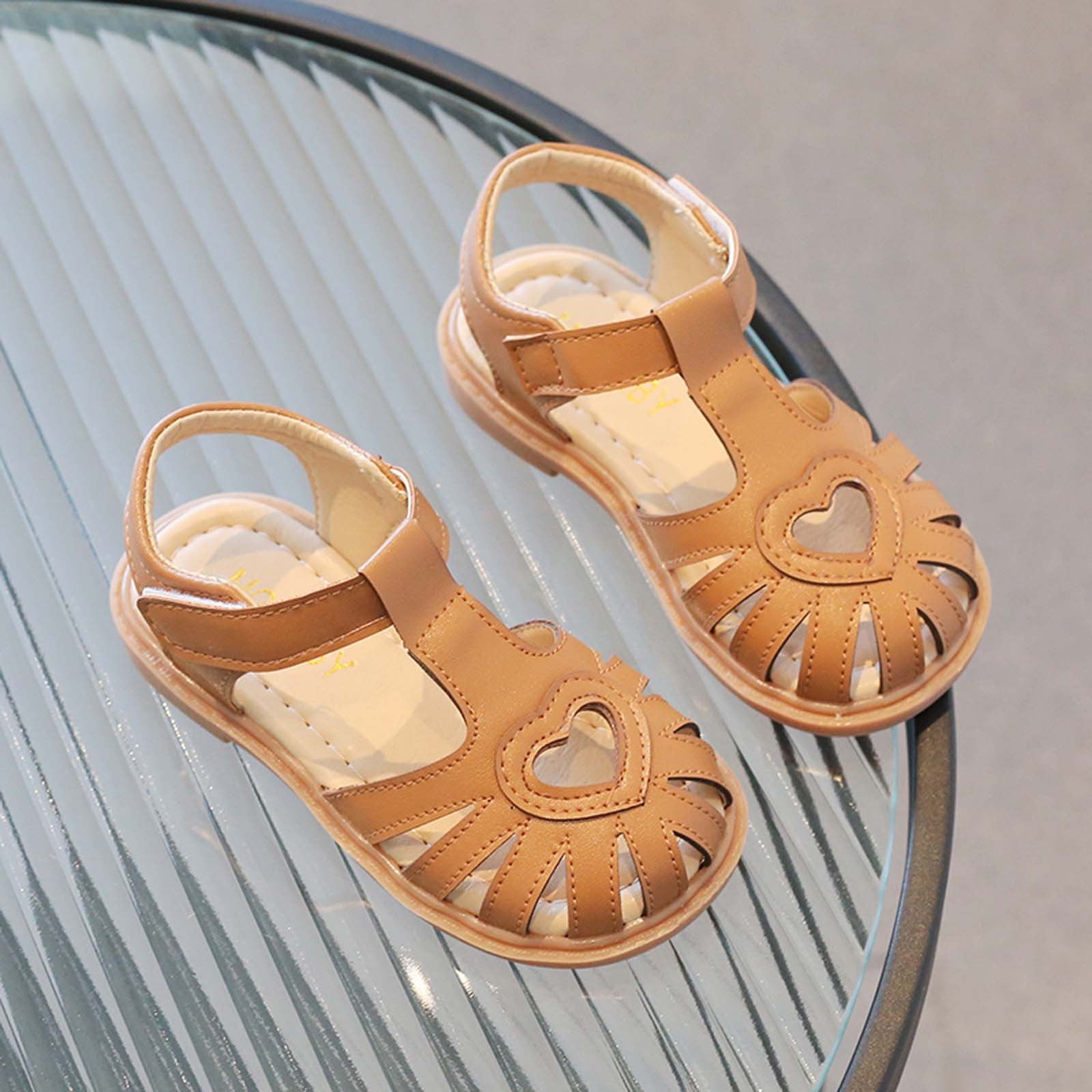 Tawop Brown Girls Sandals Baby Girl Children's Hollow Out Princess