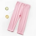 thumbnail image 1 of Tawop Cargo Pants for Girls Girl Casual Leggings Fashion Pants Solid Color Pink 2-3 Years(Us:2t), 1 of 7
