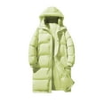 thumbnail image 1 of Tawop Coats for Men Cotton Long Sleeve Zip Pockets Long Length Solid Mens Clothing,Yellow,3XL, 1 of 9