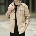 thumbnail image 1 of Tawop Coats for Men Detachable Military Cargo Long Sleeve Zip with Hood Pockets Casual Solid Mens Winter Coats,Khaki,L, 1 of 6
