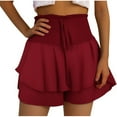 thumbnail image 1 of Tawop Comfort Shorts Women Summer Women Shorts High Waist Ruffle Lace Solid M, 1 of 8