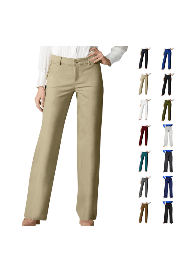 Khaki Pants for Women,Dress Pants Women,Work Pants,Straight Leg,Pockets,Business Casual,Strechy Slacks,Office