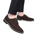 thumbnail image 1 of Tawop Dress Shoes Men Faux Leather Casual Suede Brown Size:6, 1 of 6