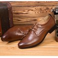 thumbnail image 1 of Tawop Dress Shoes for Men Faux Leather Casual Dress Shoes Comfy Business Lace Up Soft Sole Oxfords Brown Size:10, 1 of 9