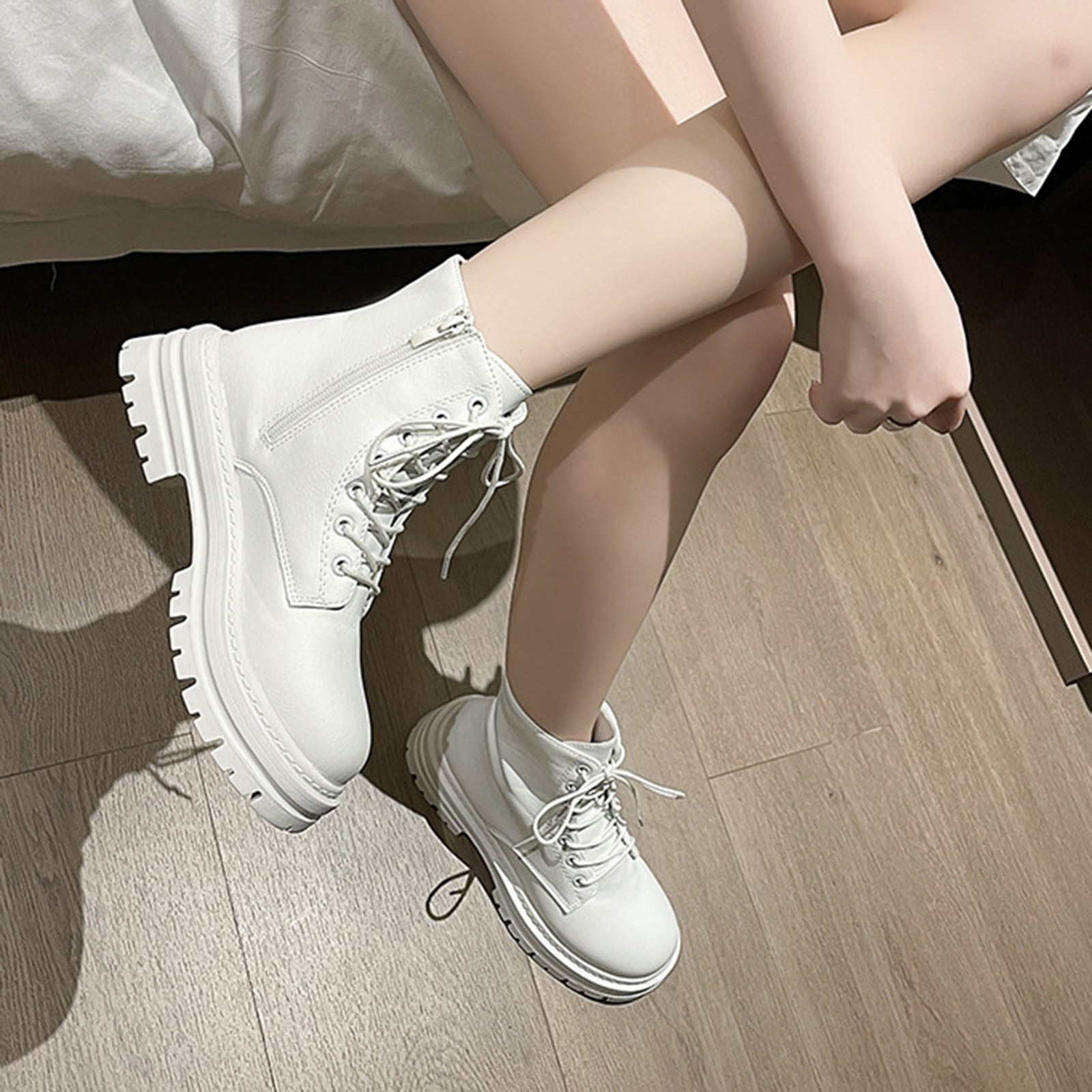Womens short cheap white boots