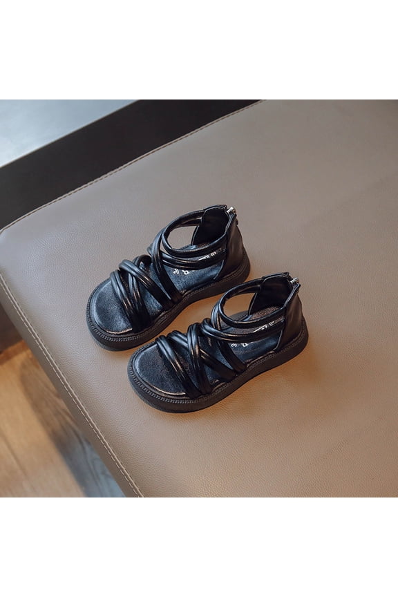 Girl Sandals Baby Soft Sole Beach Princess Non-Slip Cute Hollow Out Roman Sandals Espadrilles Sandals for Girls