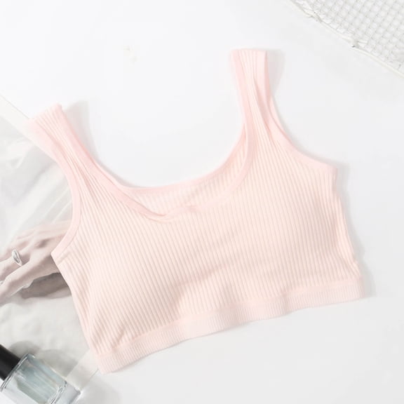 Tawop Girls Bras Comfortable Developmental Underwear Bra with Built-In Breast Pads (9-16y)