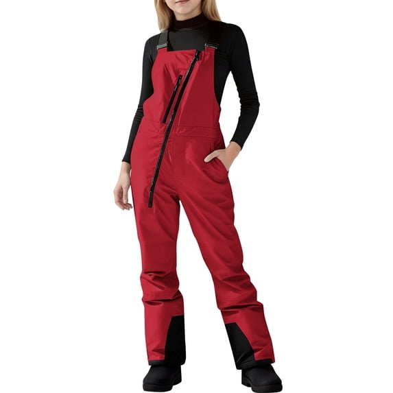Tawop Girls Snow Pants Girls Jumpsuits Kid Snow Ski Overalls Windproof Insulated Romper Snowpants