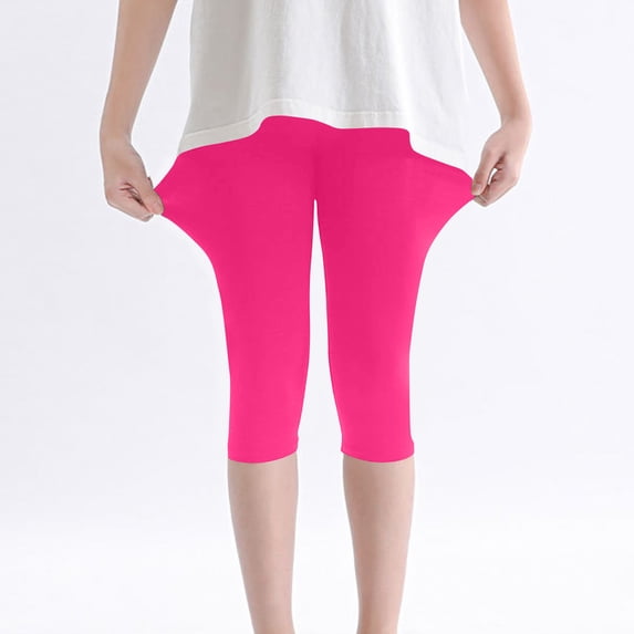 Tawop Girls Leggings Cropped Lightweight Thin Elastic Leggings, (Toddler & Girls)