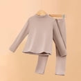 thumbnail image 1 of Tawop Girls Mock Neck Thermal Underwear Sets,Winter Girls Tops and Pants Set, Soft Stretchy Warm Base Layer Long Johns Fall Outfits, 1 of 7