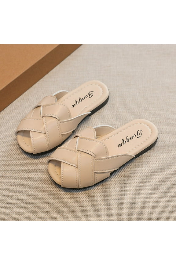 Girls Sandals Baby Soft Sole Beach Princess Non-Slip Cute Hollow Out Slippers Roman Sandals Espadrilles Girl Sandals