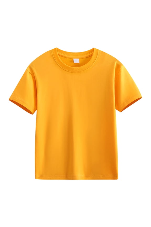 Girls Shirts Classic Short Sleeve Crewneck T Shirts (Toddler, Girls, Boys)