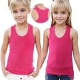 thumbnail image 1 of Tawop Girls Tank Tops Racerback Crewneck Solid Color Vest Basic Cotton Shirts (Toddler & Girls), 1 of 6