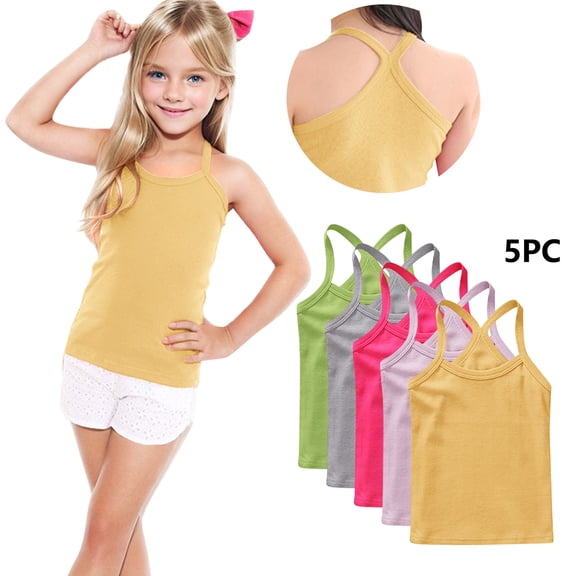 Tawop Girls Tank Tops Toddler Kids Boys and Girl Fashion Cute Solid Color Soft Sleeveless Bottom Camisole